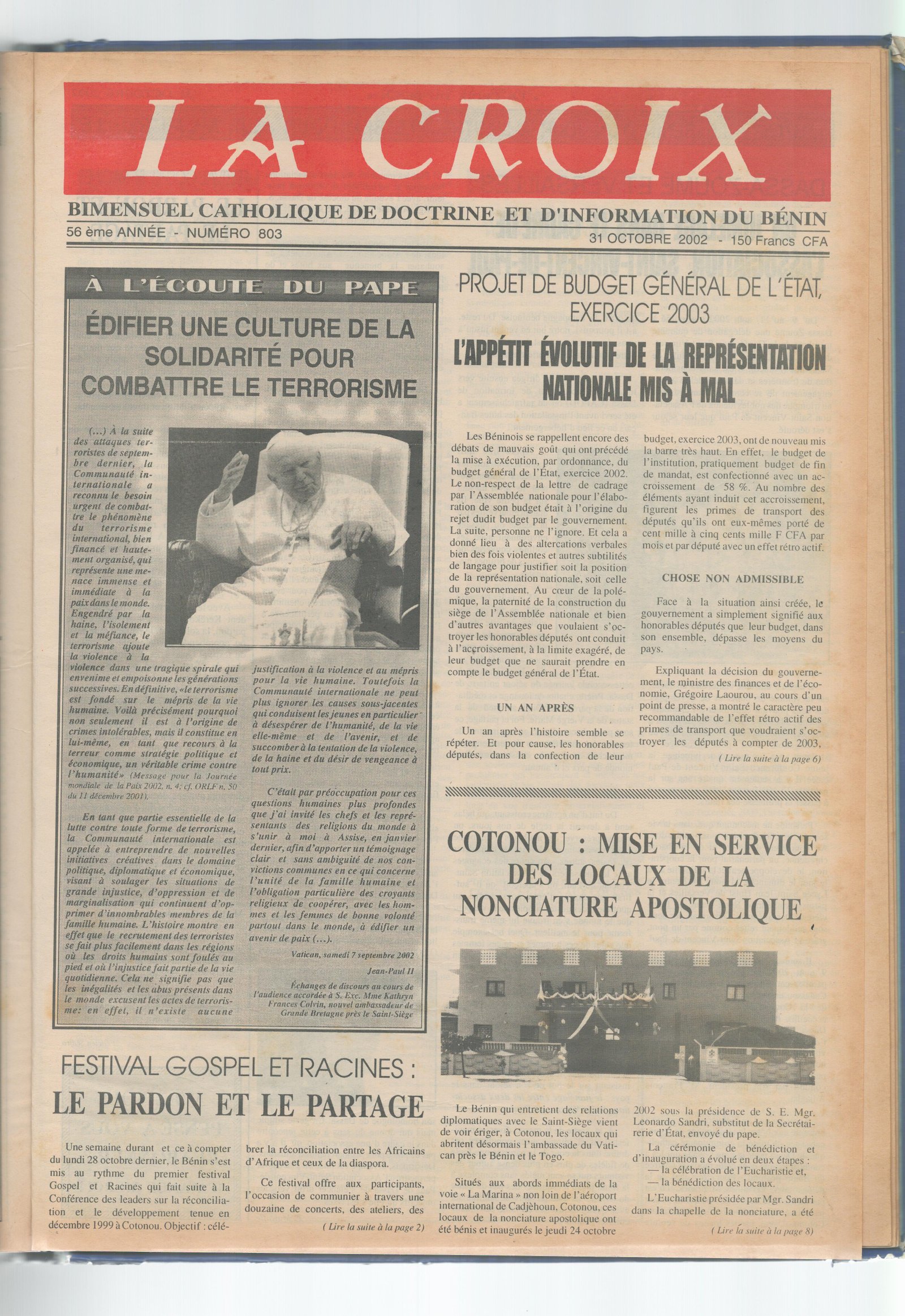 Image de Journal N°803