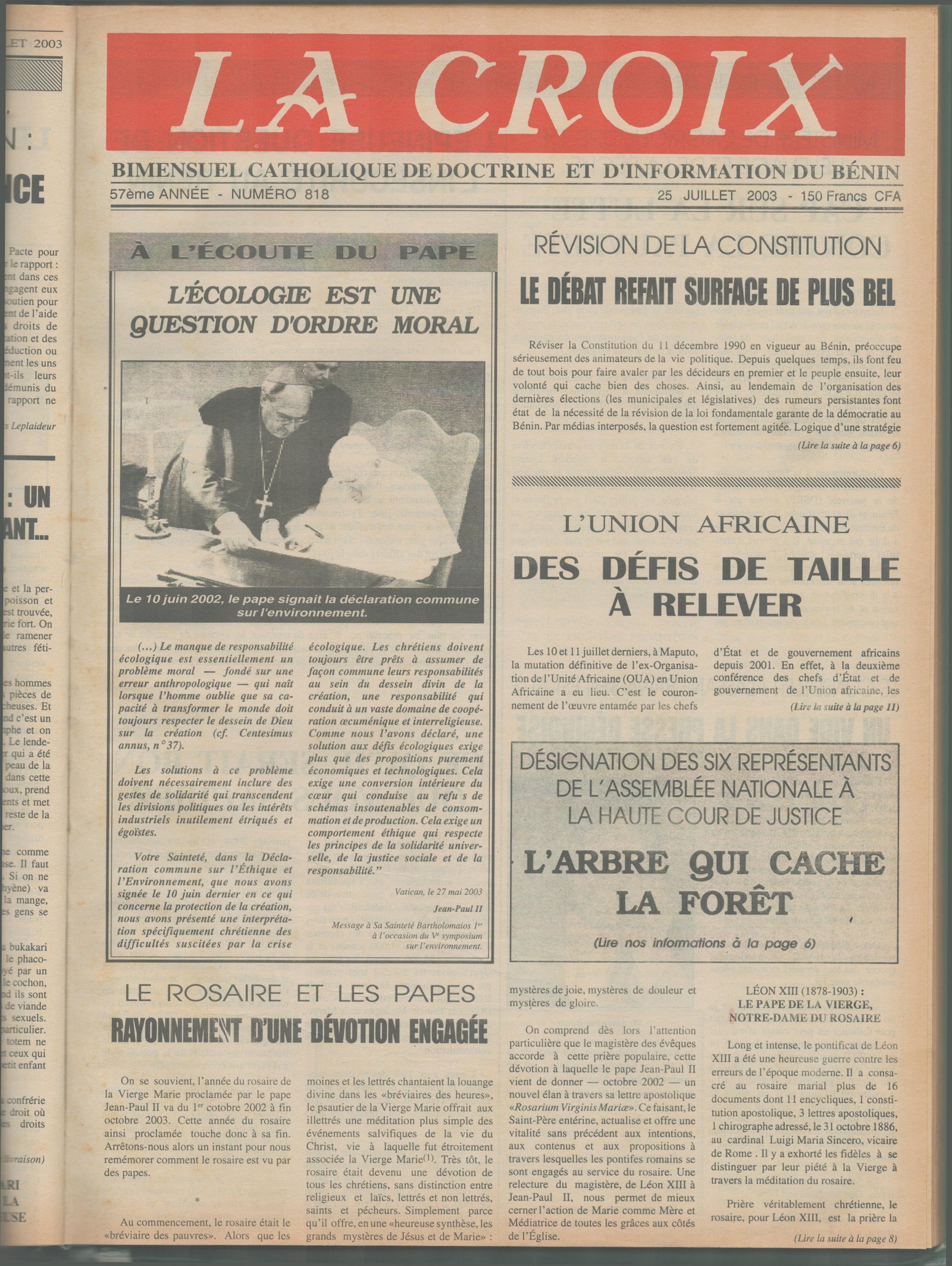 Image de Journal N°818