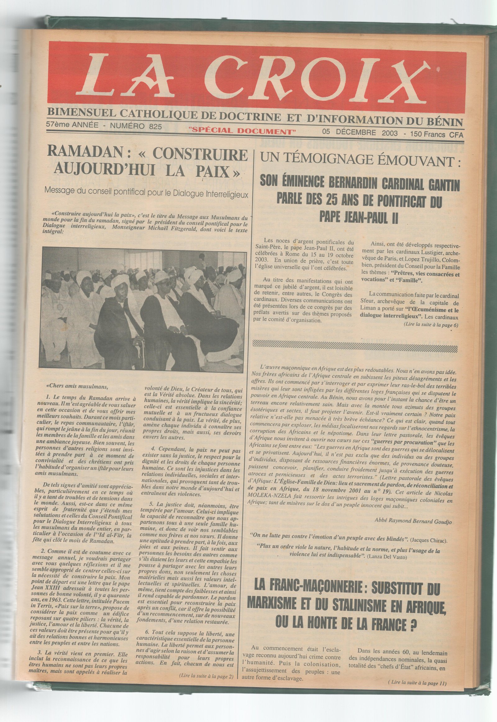 Image de Journal N°825